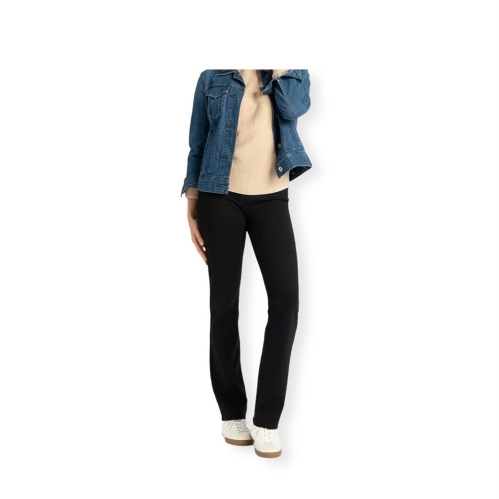 Betabrand Straight-Leg Classic Dress Pant Yoga Pants in Black.